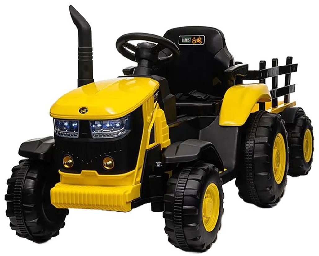 Tractor cu baterie cu remorca Ocie - galben