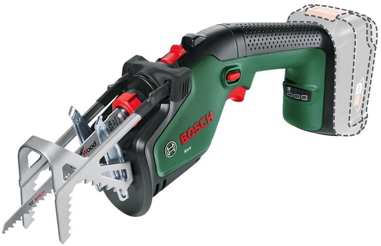 Ferăstrău fără fir pentru crengi Bosch - KEO, 18V, 2.0 Ah, 2300 spm