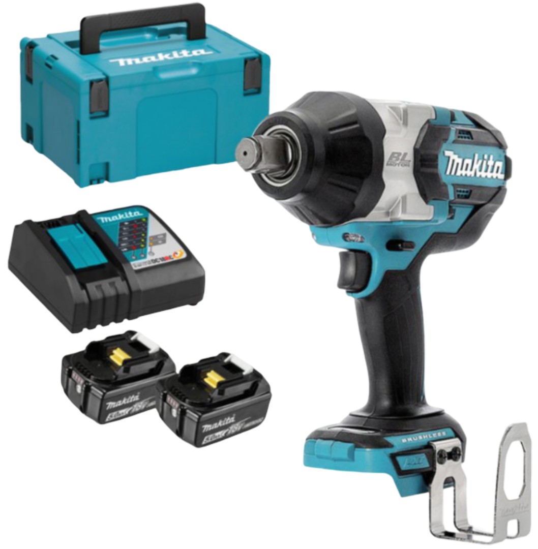 Cheie de impact fără fir Makita - DTW1001RTJ, 18 V, cu baterii și…