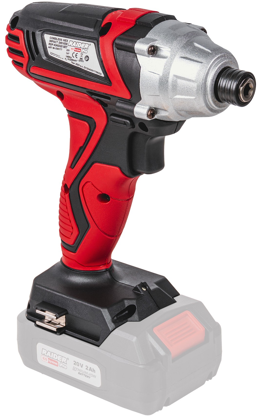 Șurubelniță de impact fără fir Raider - R20, RDP-KHID20, Hex 1/4'', 140 Nm, Solo