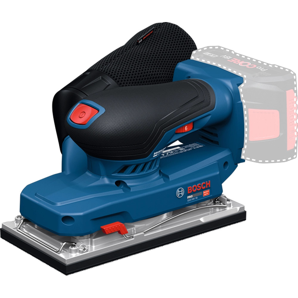 Șlefuitor vibrațional cu acumulator Bosch - Professional, GSS 18V-18, Solo