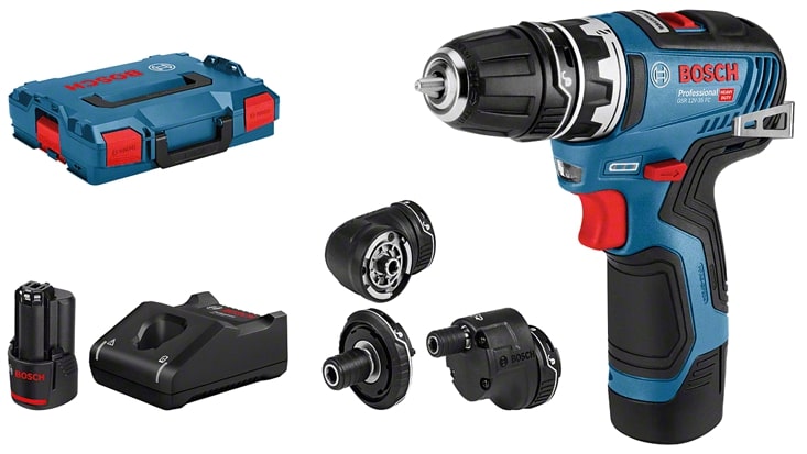 Șurubelnită cu acumulator Bosch - Professional GSR 12V-35 FC, 2 x GBA 12V 3.0Ah, GAL 12V-40