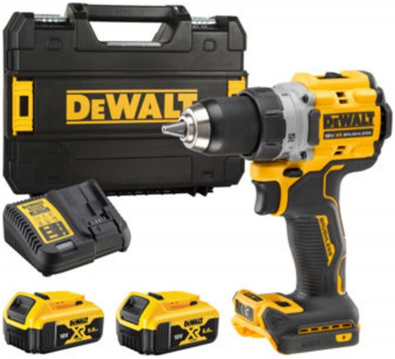 Șurubelniță cu acumulator DeWALT - DCD800P2T-QW, 18V, 2 x 5.0 Ah