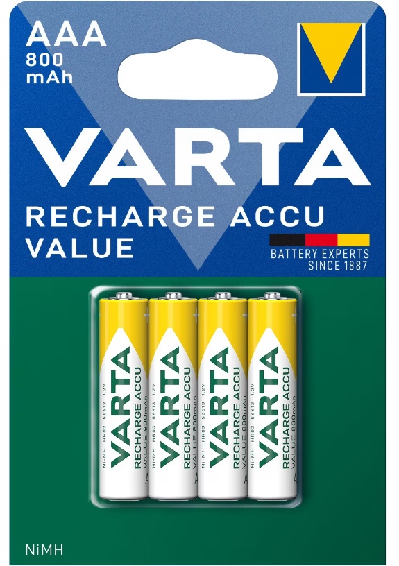 Baterie reîncărcabilă VARTA - Rechargable Accu Value, AAA, 4 buc.