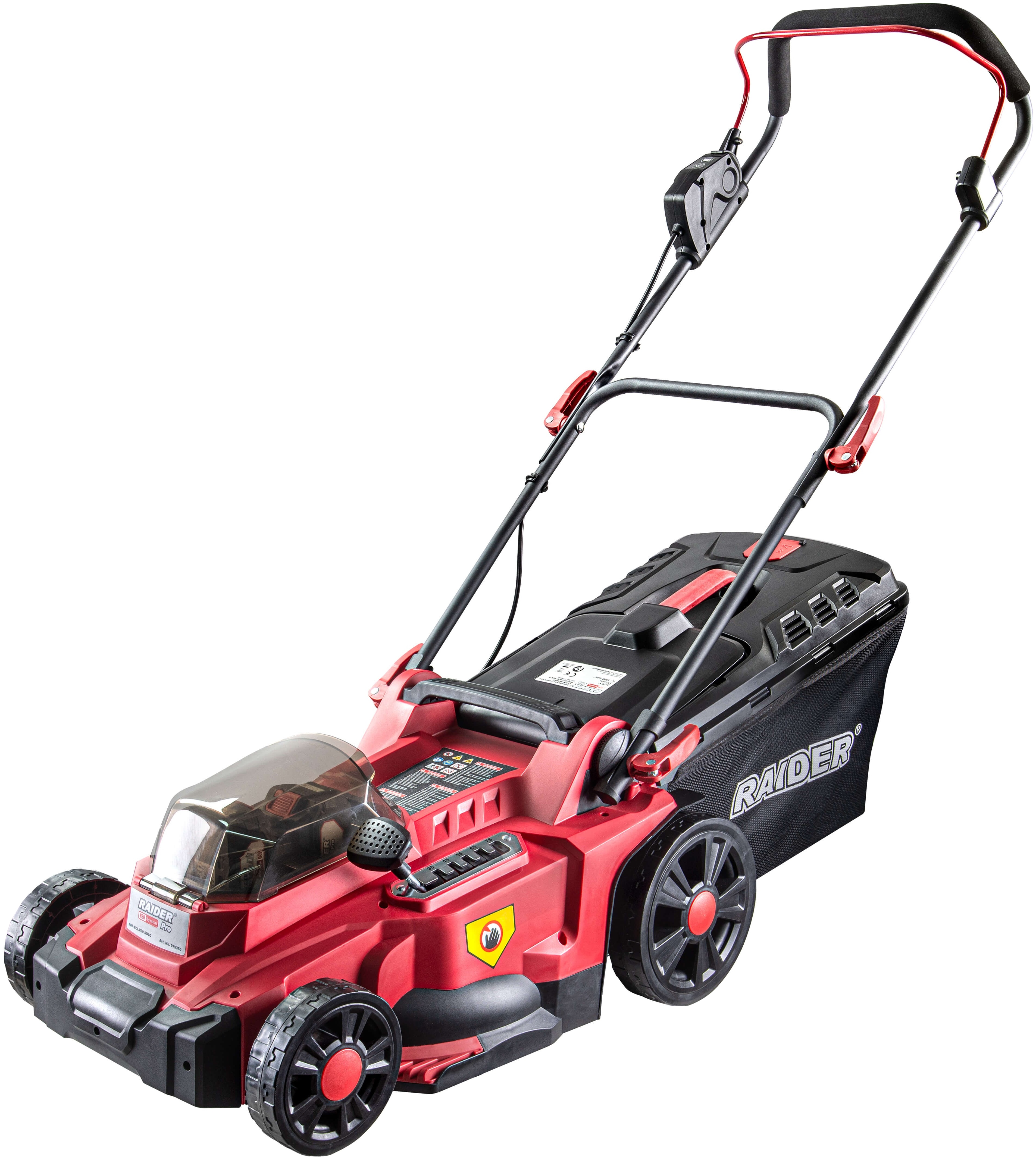 Mașină de tuns iarba fără perii, cu acumulator Raider - R20, RDP-BCLM20, 40V, 35 l, 300 m2, 37 cm, Solo