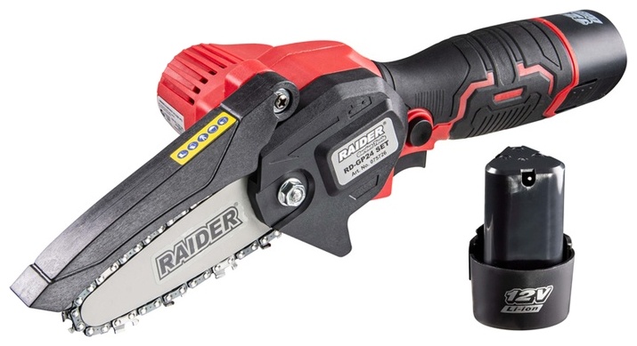 Mașină de tuns iarba fără fir Raider - 12V, 4'', 2 x 2Ah, 100 mm, cu încărcător și geantă