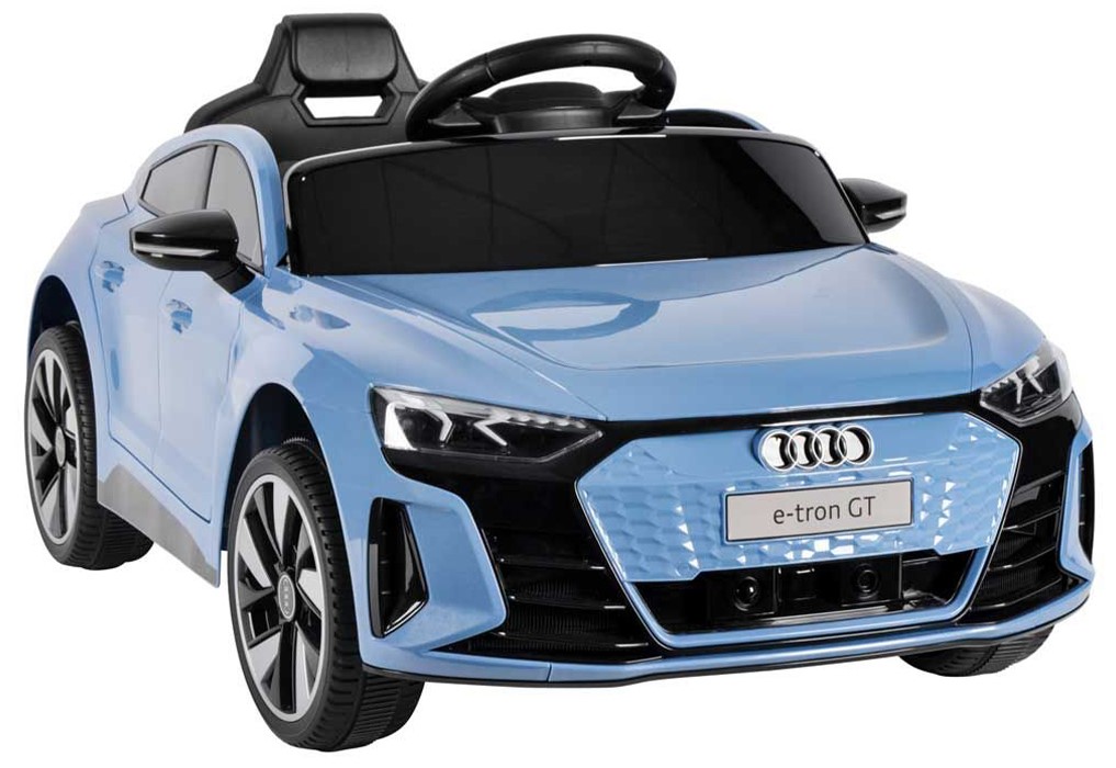 Mașinuță cu baterie Ocie - AUDI ETRON GT, 12V , cu control parental, albastru