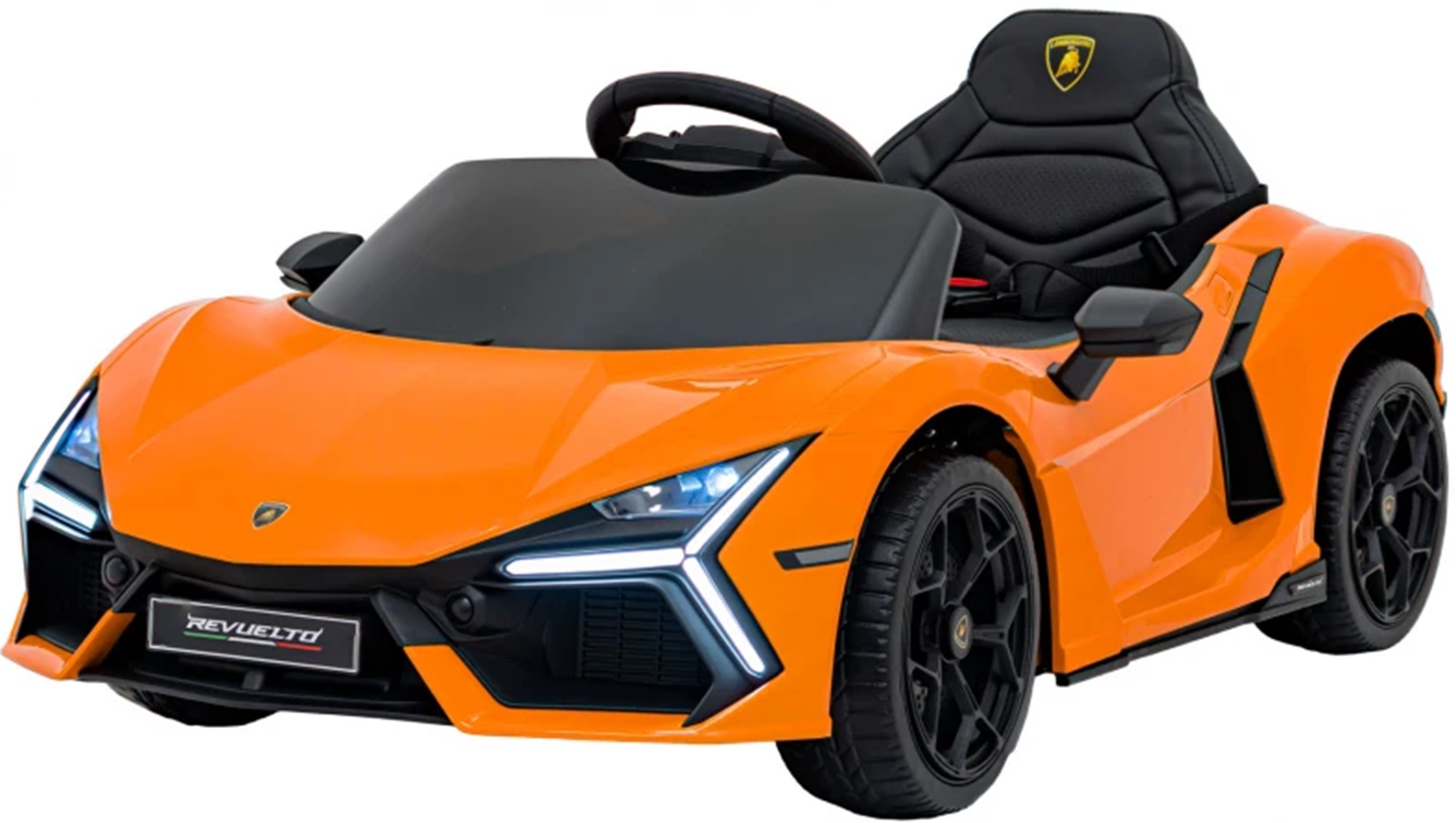Mașină cu baterie Pinghu - Lamborghini, cu control parental, portocaliu