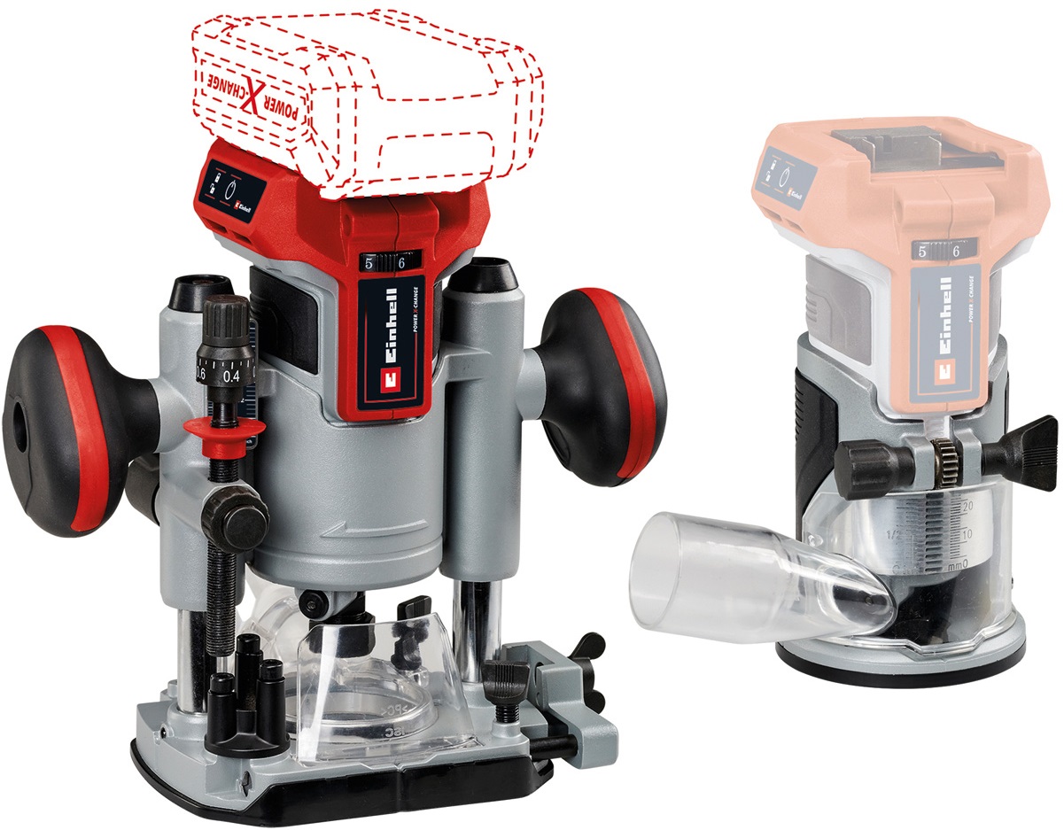 Mașină de frezat fără fir Einhell - Power X-Change, TP-RO 18 Set Li BL-Solo