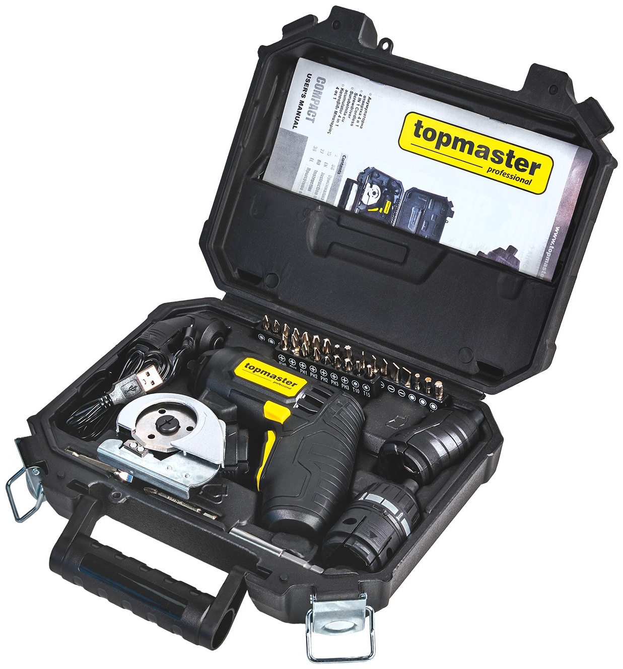 Șurubelniță fără fir 4 în 1  Top Master - Compact, cu accesorii