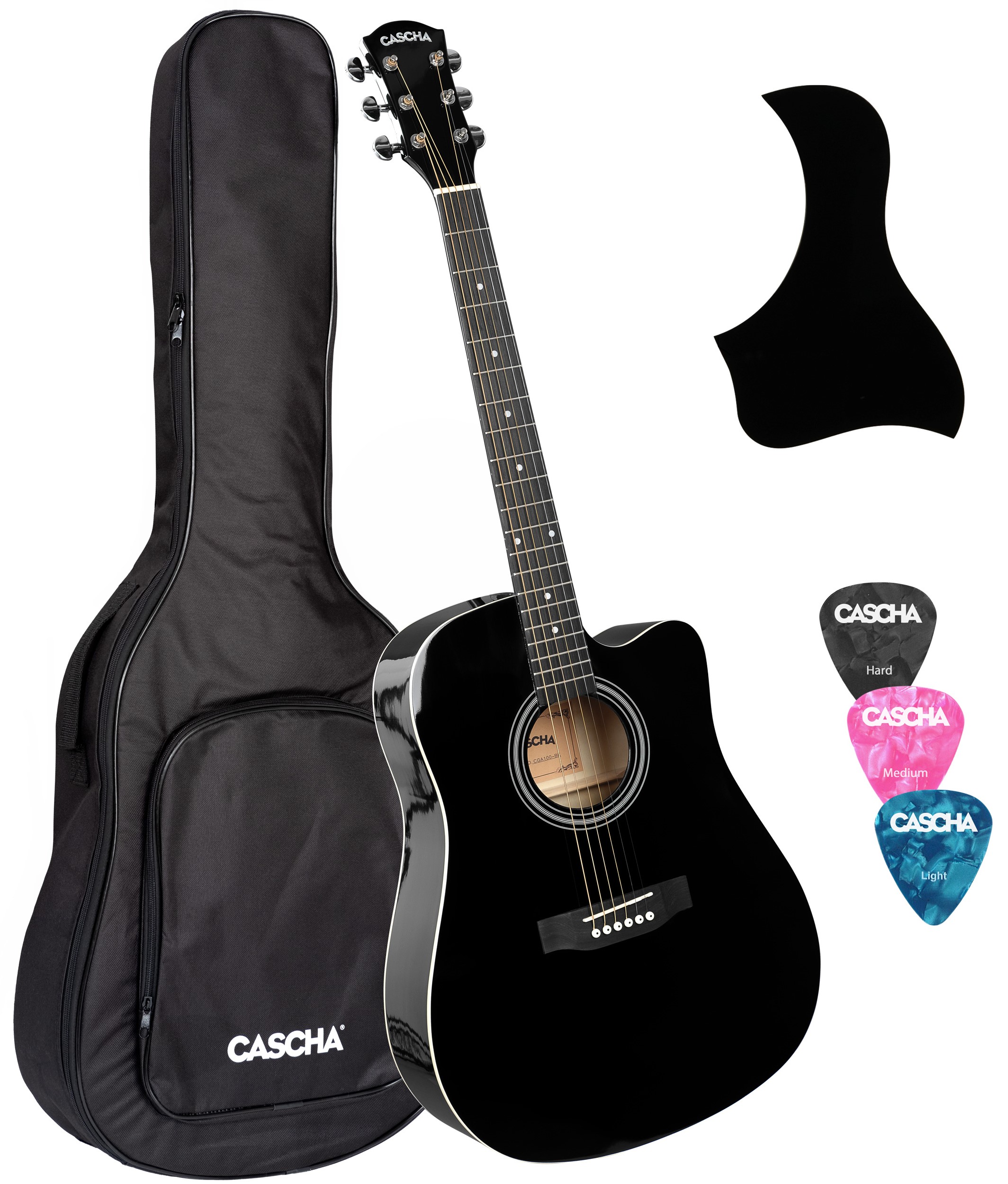 Chitară acustică Cascha - Student Series CGA100-BK, neagră