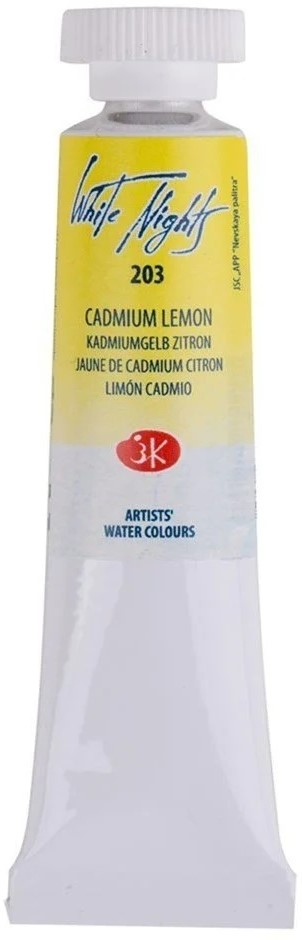 Vopsea de acuarelă Nevskaya Palitra Leningrad White Nights - 203, Cadmium Lemon, 10 ml
