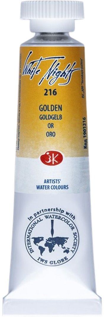 Vopsea de acuarelă Paleta Nevskaya Leningrad Nopti albe - 216, Auriu, 10 ml