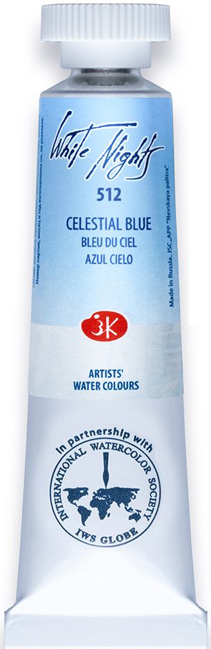 Vopsea de acuarelă Paleta Nevskaya Leningrad, Nopti albe - 512, Albastru cer, 10 ml