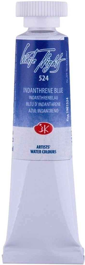 Vopsea de acuarelă Paleta Nevskaya Leningrad, Nopti albe - 524, Albastru indanthrene, 10 ml