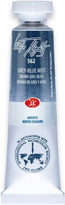 Vopsea de acuarelă Paleta Nevskaya Leningrad Nopti albe - 562, Ceață albastru-gri, 10 ml