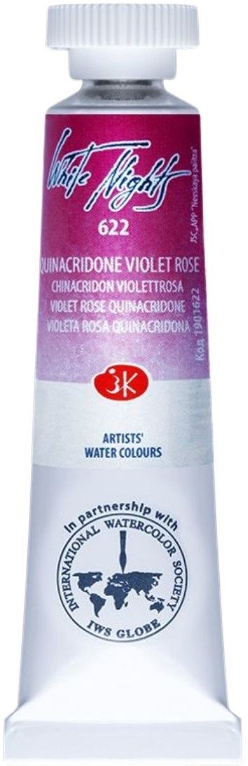 Vopsea de acuarelă Nevskaya Palitra Leningrad nopti albe - 622, chinacriddon roz-violet, 10 ml