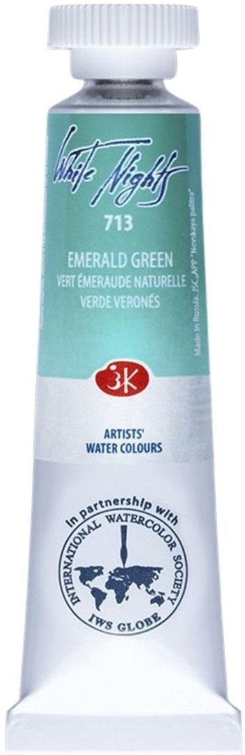 Vopsea de acuarelă Paleta Nevskaya Leningrad, Nopti albe - 713, Verde smarald, 10 ml