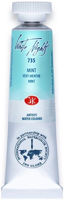 Vopsea de acuarelă Paleta Nevskaya Leningrad, Nopti albe - 735, Menta, 10 ml