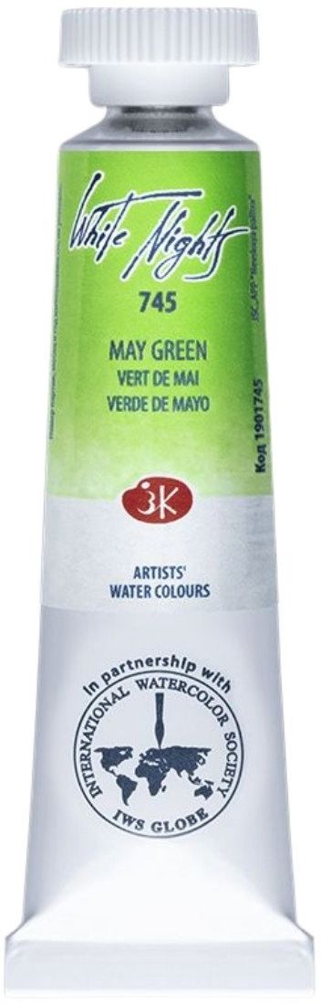 Vopsea de acuarelă Paleta Nevskaya Leningrad Nopti albe - 745, Verde de mai, 10 ml