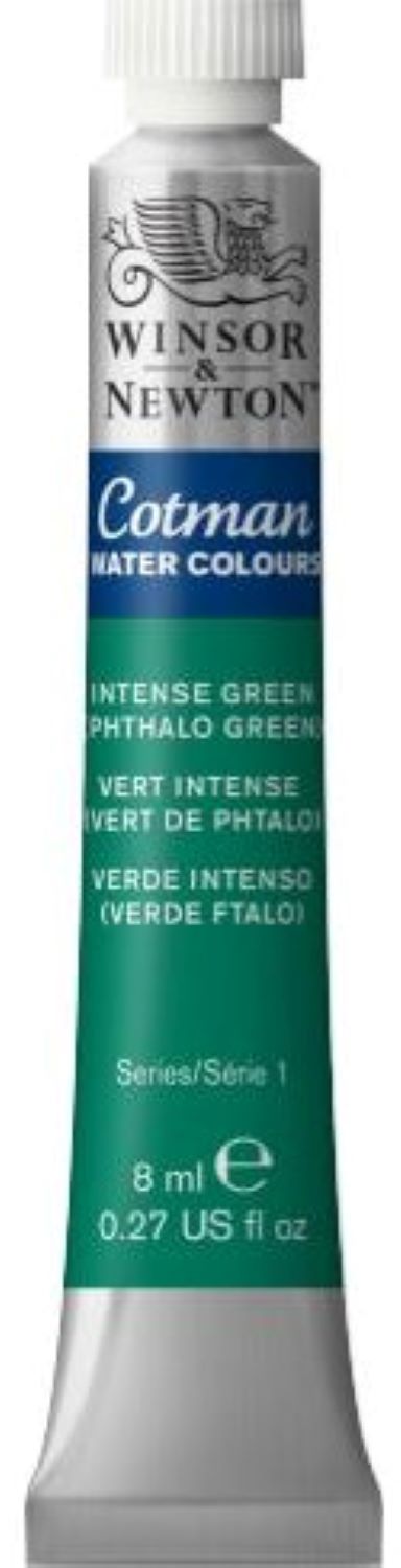 Vopsea pentru acuarelă Winsor & Newton Cotman - Verde intens, 8 ml