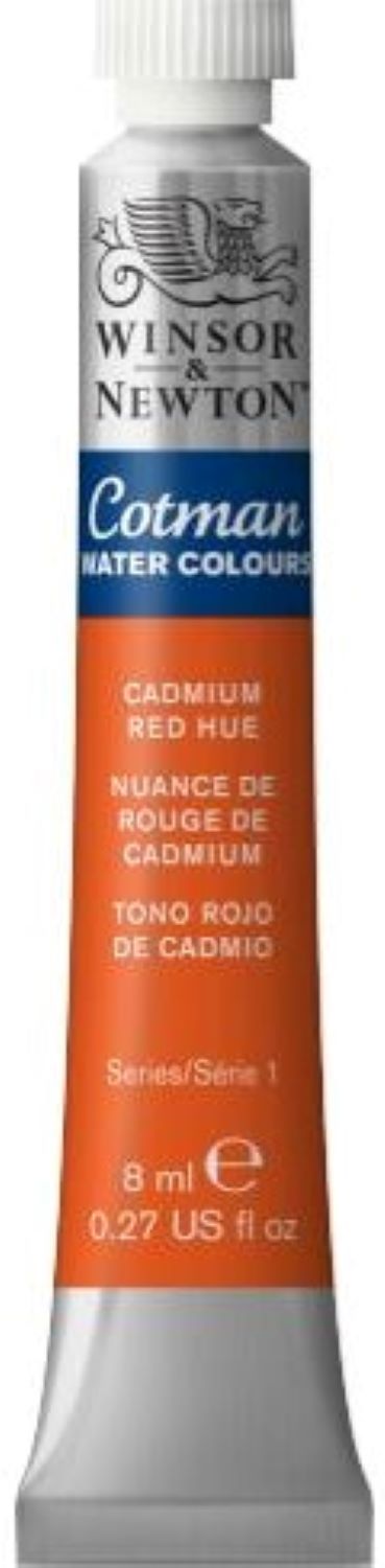 Vopsea de acuarelă Winsor & Newton Cotman Cotman - Roșu cadmiu, 8 ml