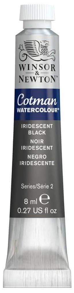 Vopsea pentru acuarelă Winsor & Newton Cotman - Pearl Black, 8 ml