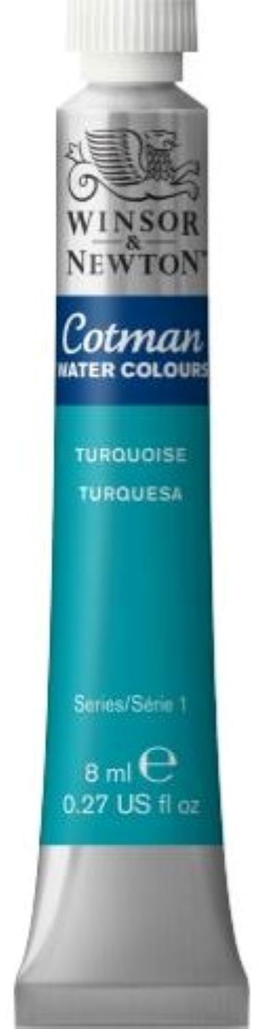 Vopsea de acuarelă Winsor & Newton Cotman - Turcoaz, 8 ml