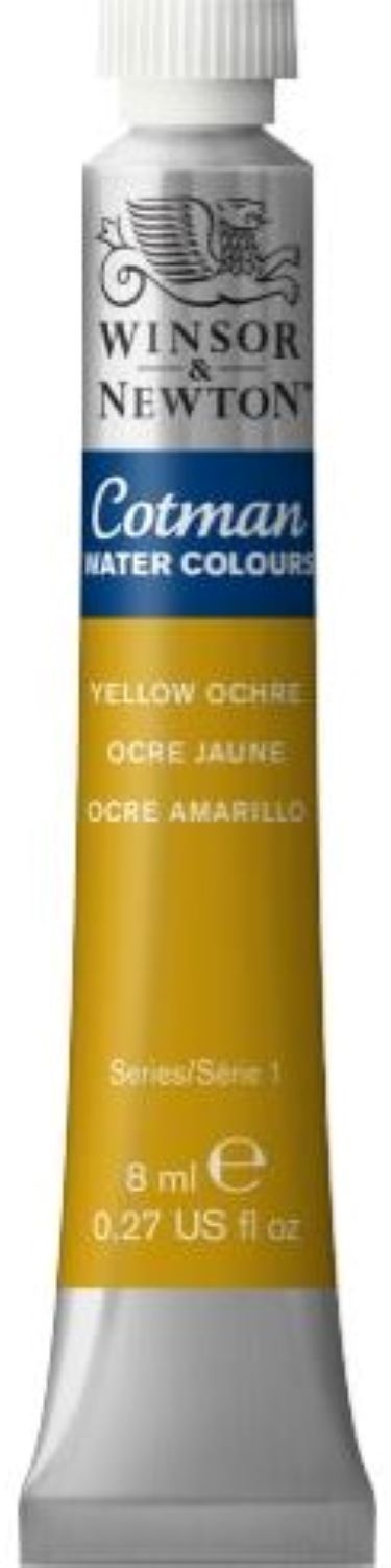 Vopsea pentru acuarelă Winsor & Newton Cotman - Ocru galben, 8 ml