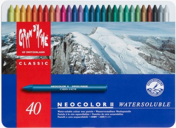 Pasteluri de acuarela Caran d'Ache Neocolor II - 40 culori