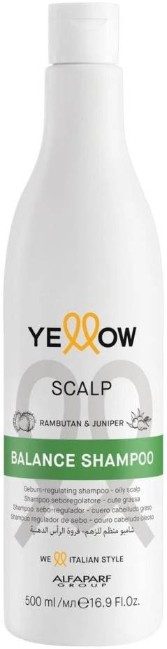 Alfaparf Yellow Scalp Șampon echilibrant pentru păr și scalp gras, 500 ml