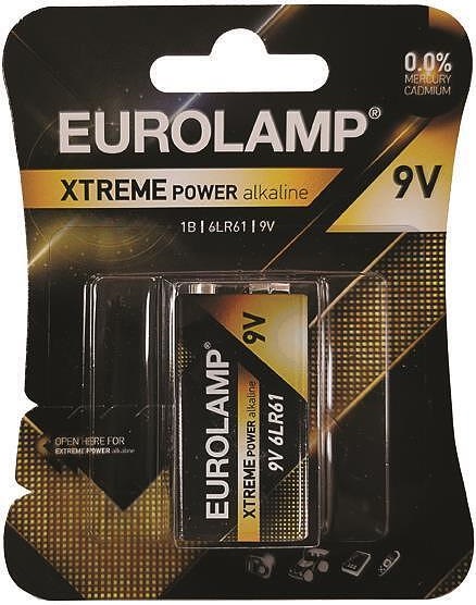 Baterie alcalină  EUROLAMP - EXTREME Power, D, 6LR61, 9V, 1 buc.