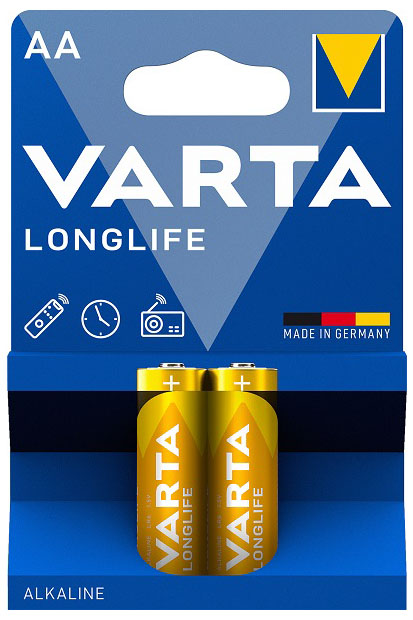 Baterie alcalină  VARTA - Longlife, AA, 2 buc.