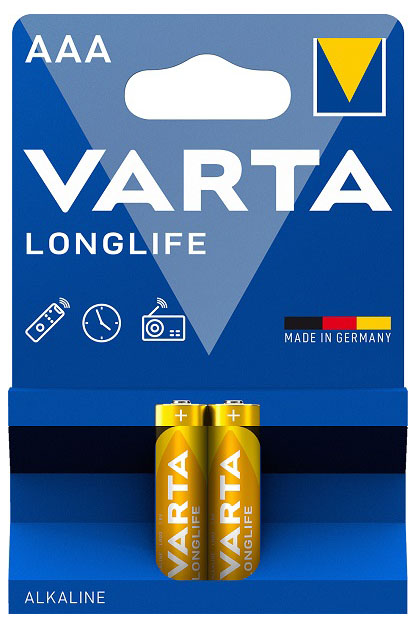 Baterie alcalină  VARTA - Longlife, AAA, 2 buc.
