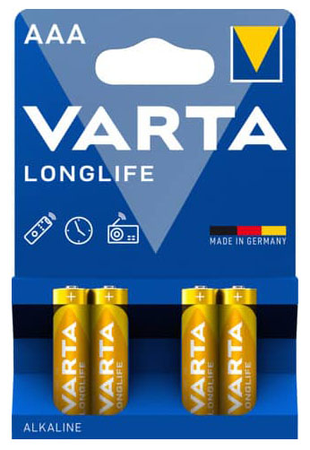Baterie alcalină VARTA - Longlife, AAA, 4 buc.