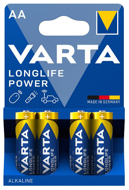 Baterie alcalină VARTA - Longlife power, AA, 4 buc.