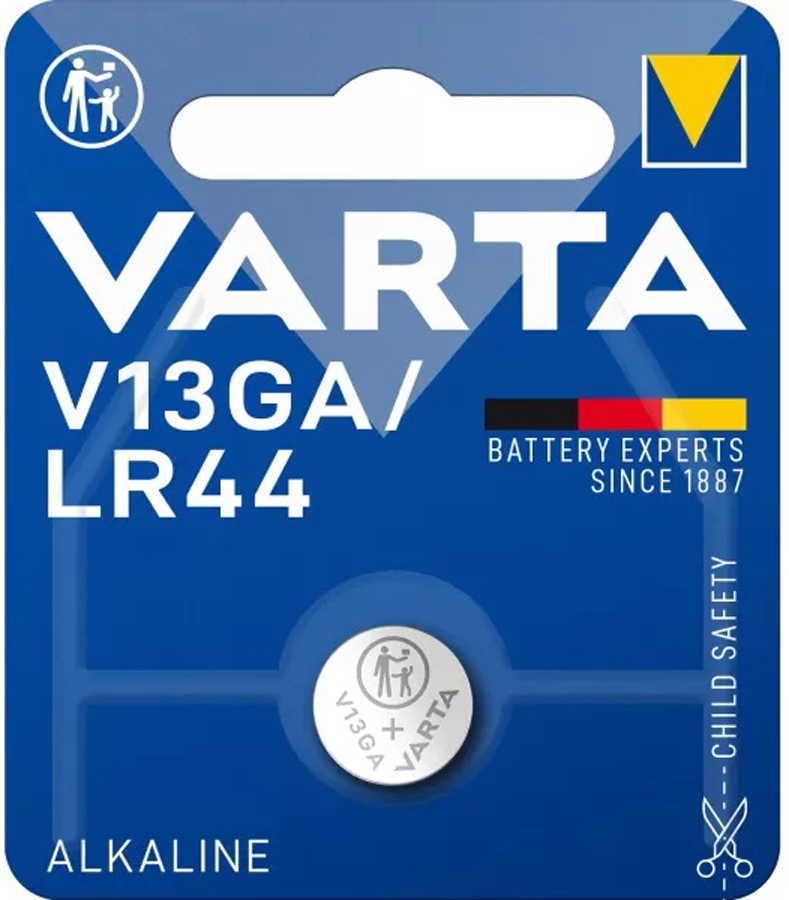 Baterie alcalină  VARTA - V13 GA, LR44, 1 buc.