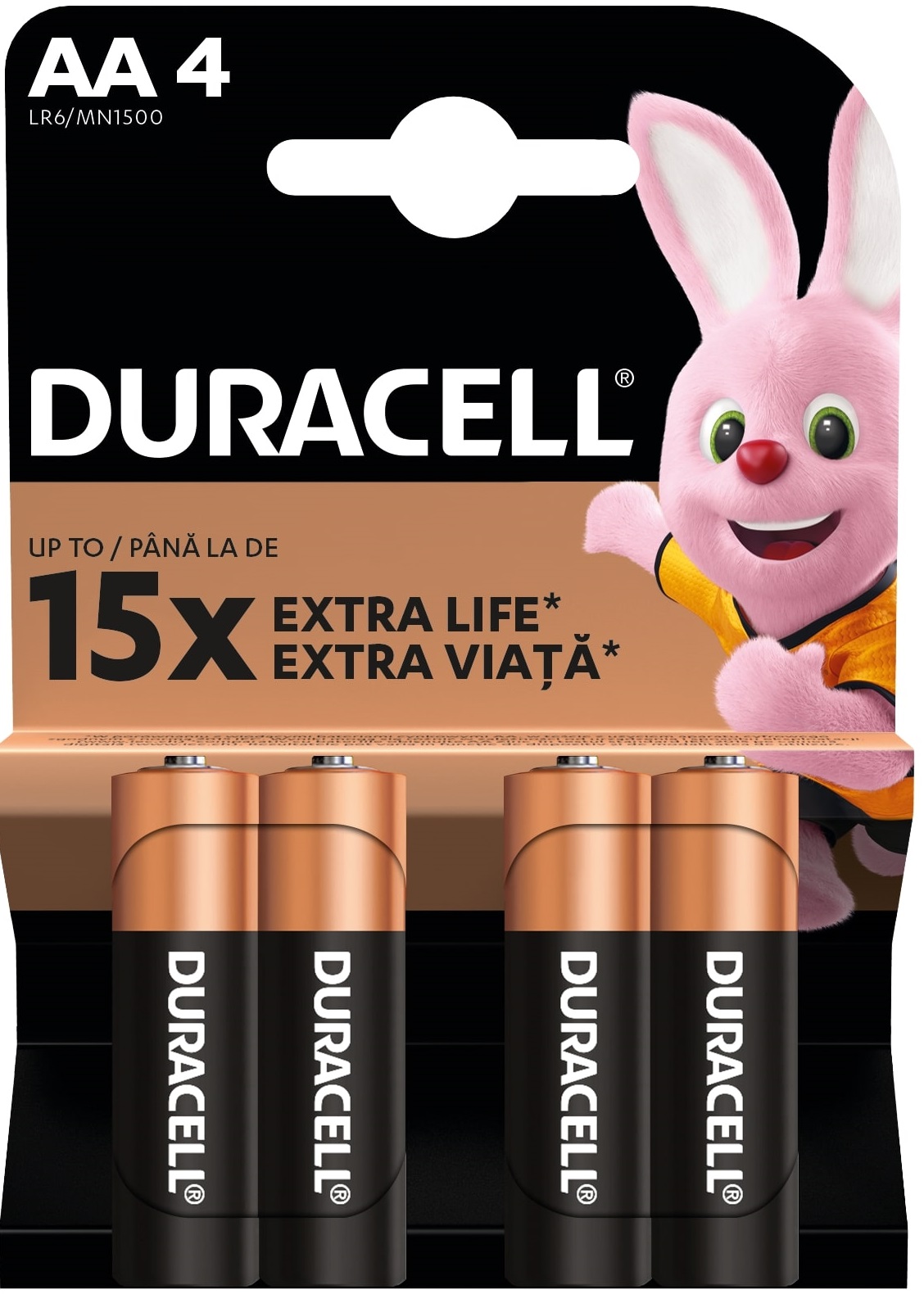 Set 4 baterii Alkaline Duracell R6 AA Set 4 baterii Alkaline Duracell R6 AA - imagine 2