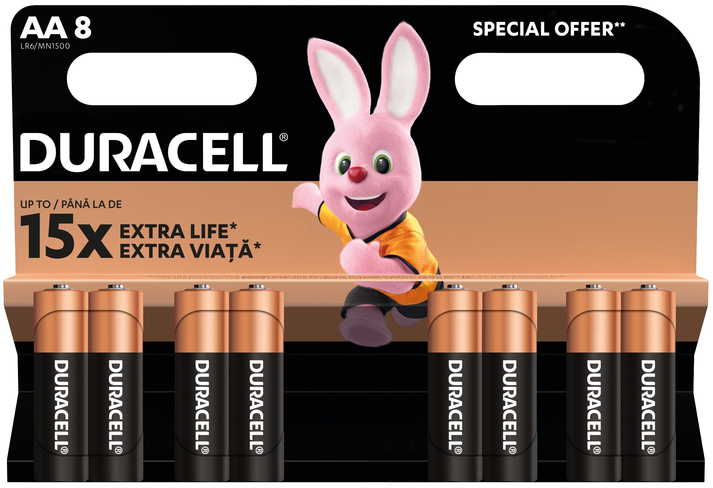 Baterii alcaline  Duracell - Basic, AA, 8 buc.