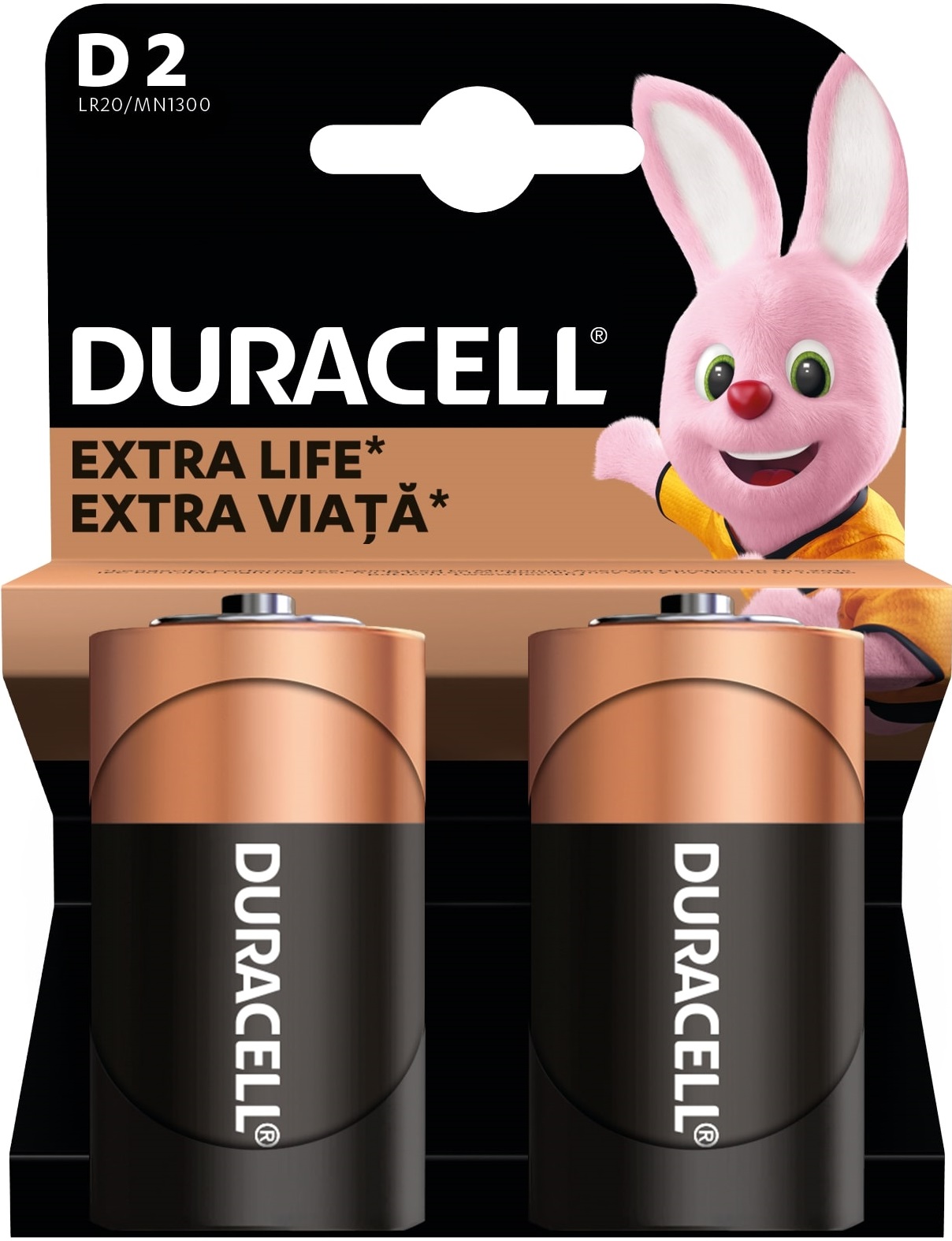 Baterii alcaline  Duracell - Basic, D, 2 buc.