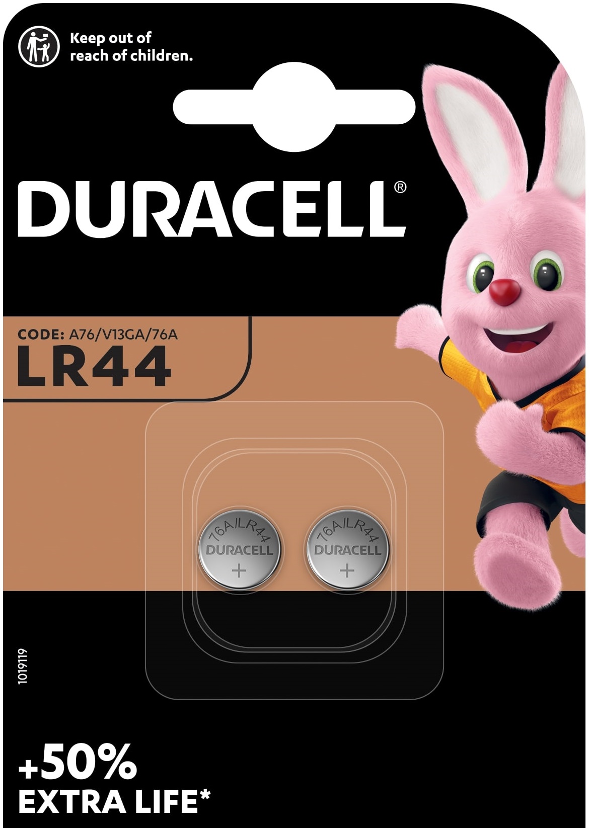 Baterii alcaline  Duracell - LR44, 2 buc.