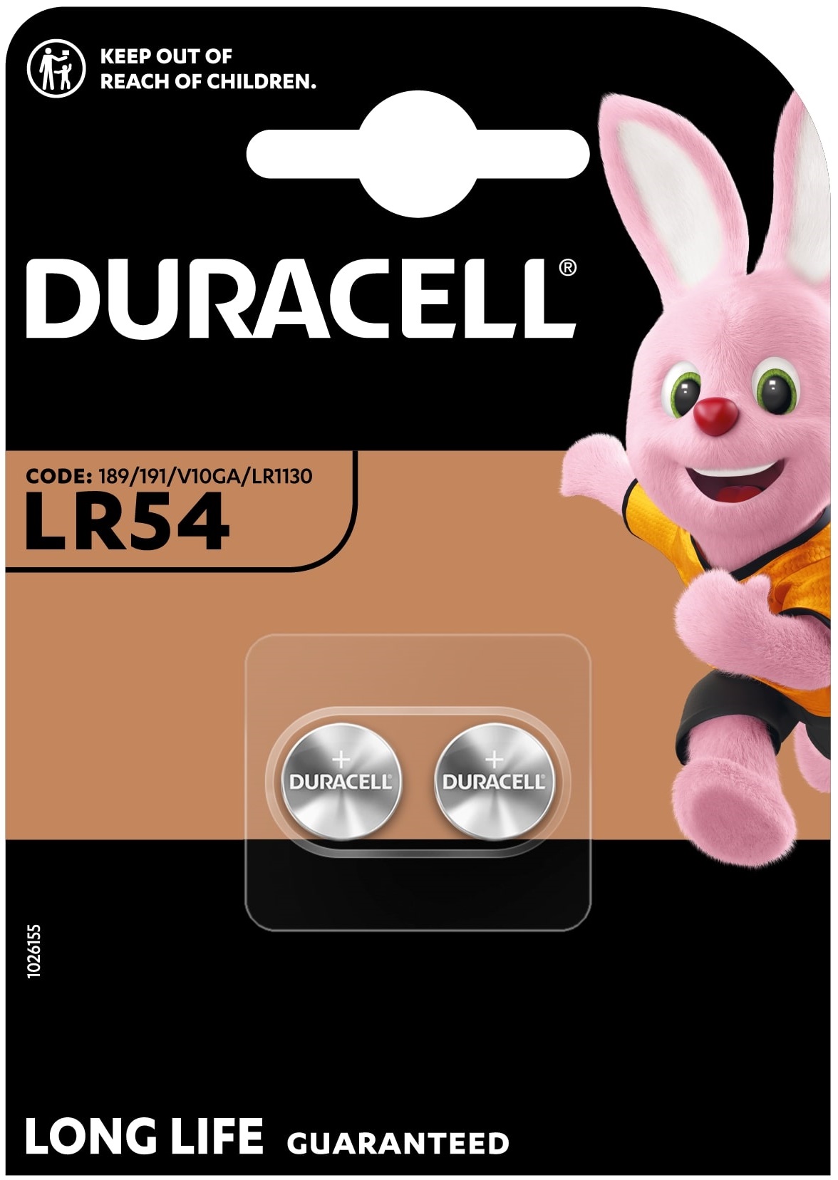 Baterii alcaline  Duracell - LR54, 2 buc.