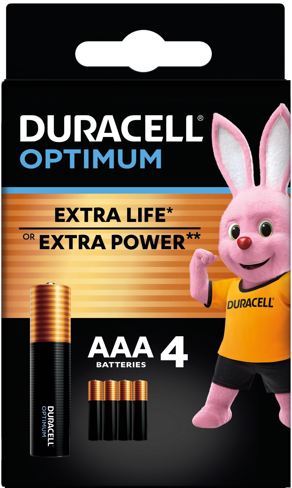 Baterii alcaline  Duracell - Optimum, AAA, 4 buc.