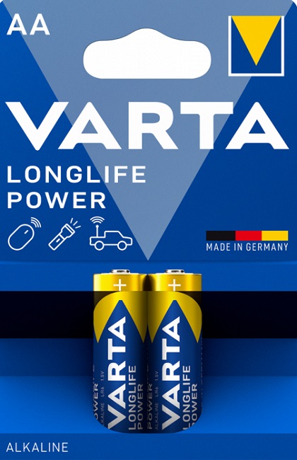 Baterii alcaline  VARTA - Longlife Power, AA, 2 buc.