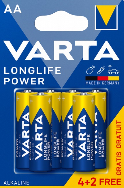 Baterii alcaline  VARTA - Longlife Power, AA, 4+2 buc.