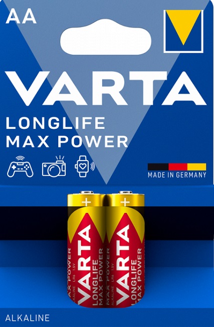 Baterii alcaline  VARTA - Longlife Max Power, AA, 2 buc.