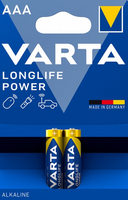 Baterii alcaline VARTA - Longlife Power, AAA, 2 buc.