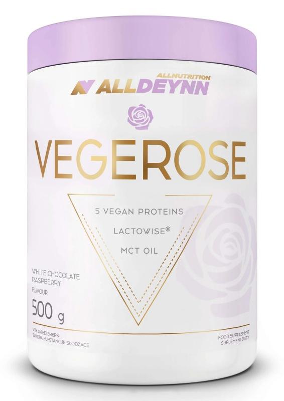 AllDeynn Vegerose, ciocolată  albă cu zmeură,500 g, AllNutrition