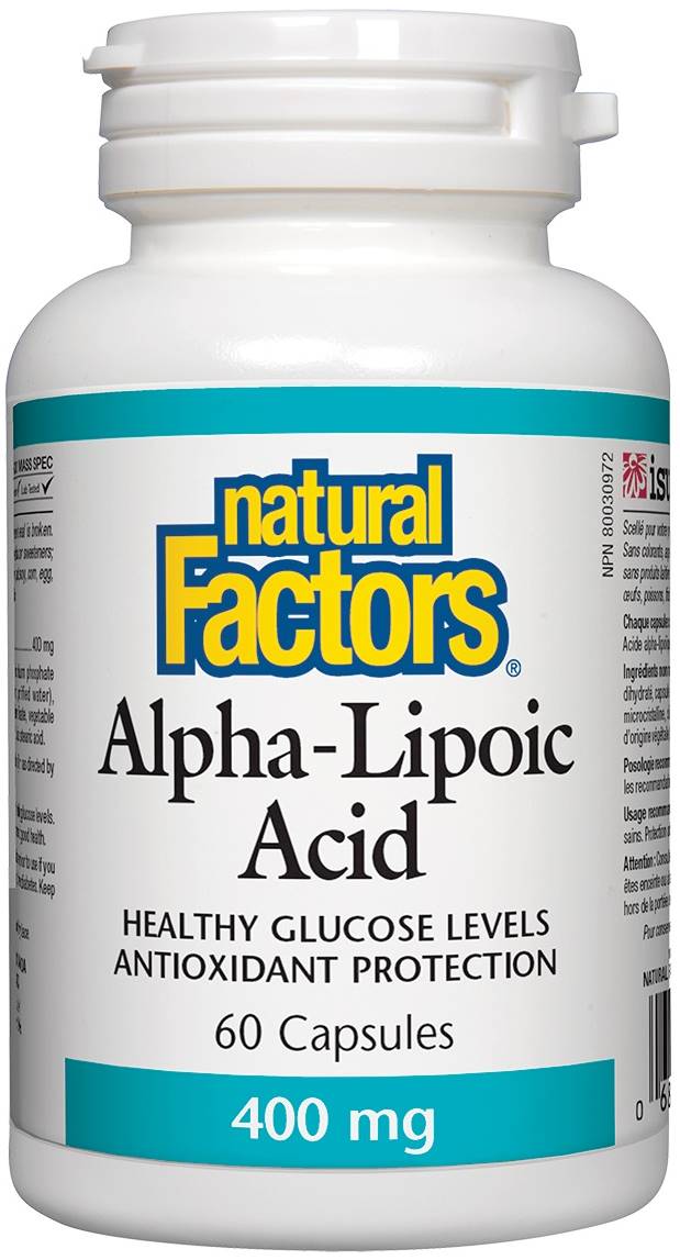 Alpha-Lipoic Acid, 400 mg, 60 capsule, Natural Factors