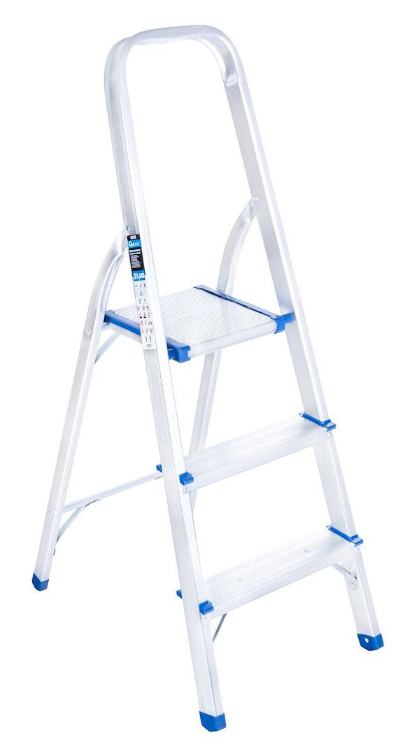 Scară aluminiu Geko - G02415, 2 + 1 trepte, până la 150 kg